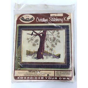 1972 Vtg BHG Creative Stitchers Kit Nature Theme Bird in Pine #14700 by Heather